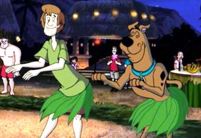 ALOHA SCOOBY DOO Shaggy and Scooby hula